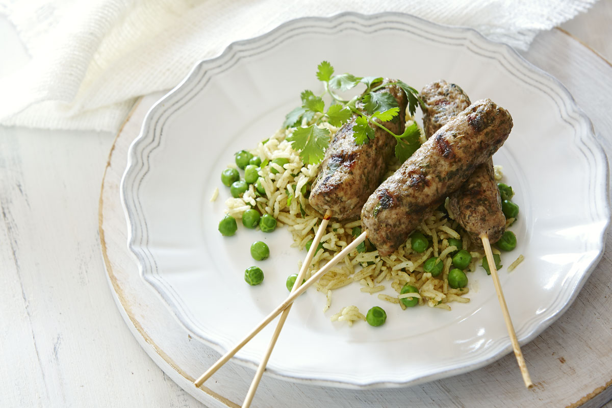 Kofta Kebabs With Fragrant Rice (with video) - My Spice it up!