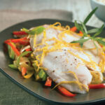 Fish with Leeks and Sweet Peppers