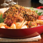 Slow Roast Leg of Lamb with Rosemary and Port
